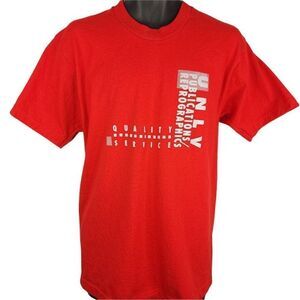 UNLV Rebels T Shirt Vintage 90s Publications Graphics Made In USA Mens Medium